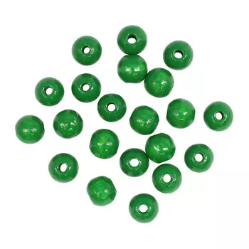 61653007 Бусины деревянные, зеленый, 8 мм, упак./80 шт., Glorex