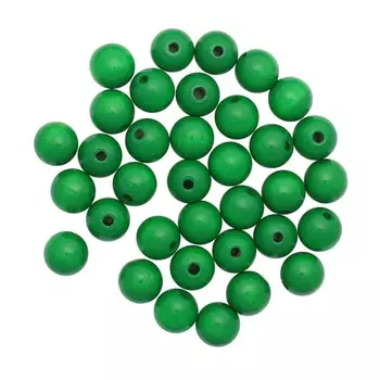 61655007 Бусины деревянные, зеленый, 12 мм, упак./28 шт., Glorex