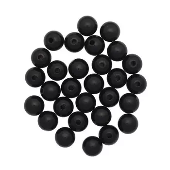 61655008 Бусины дерево, черный,12 мм, упак./28 шт., Glorex