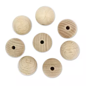 61657018 Деревянные шарики SGS-COC-003077 FSC-100%, 18 мм, упак./15 шт., Glorex