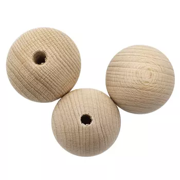 61657045/50 Набор деревянных неокрашенных бусин 45-50мм 3шт, Glorex
