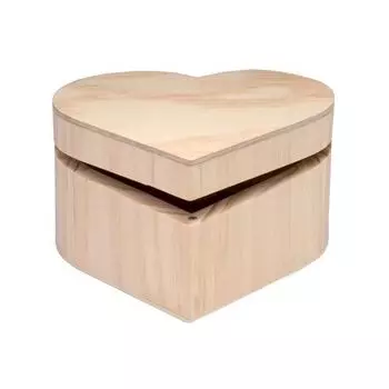 61685004 Деревянная шкатулка 'Сердце', 9*8,5*6 см, Glorex