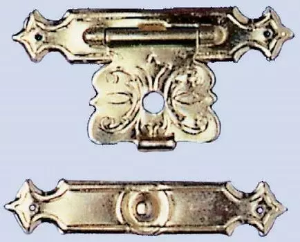 61834704 Замок для шкатулки (метал) 20x44мм, 2 шт Бабочка Glorex