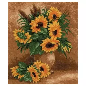 619 Набор для вышивания Hobby&amp;Pro 'Подсолнухи', 24*28,5 см