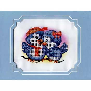 61/БП Набор для вышивания с бисером и паспарту 'Матренин посад' 'Птички', 24*26 см