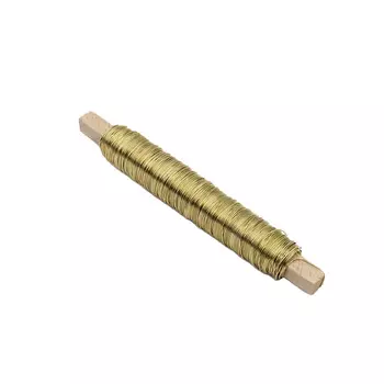 62220041 Проволока для флористики, диам. 0,50мм, цв. золото, 50м / 100г Glorex
