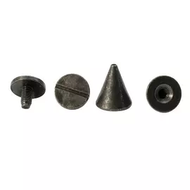 62228 Винт декоративный д-9,5мм h-11мм мет. 'конус', черный никель ГР