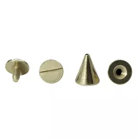 62229 Винт декоративный д-9,5мм h-11мм зол.мет 'конус'