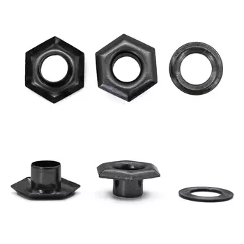 62377 Люверс д-5мм 'гайка' металл, черный никель ГР