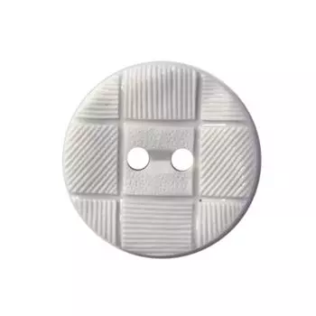 62510 Пуговица 2 прокола д-15мм бел.нейл.'клетка'