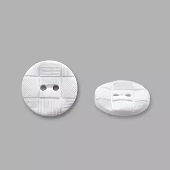 62511 Пуговица 2 прокола д-18мм бел.нейл.'клетка'