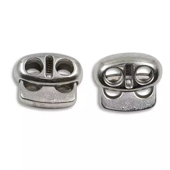 6320 Зажим плоский 2отв. d=3мм, 12*13,5мм, мет. цв.никель