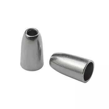 6328 Наконечник 'Колокол' d=3,5/6,5мм, 14*8мм, мет. цв.серебро