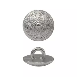 63474 Пуговица на ножке д-11мм. сереб. 'узор'