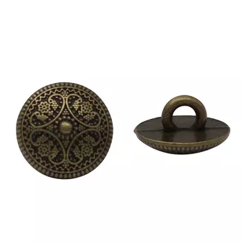 63476 Пуговица на ножке д-11мм. лат. 'узор'