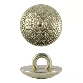 63477 Пуговица на ножке д-11мм. мат.зол. 'узор'