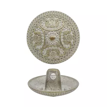 63492 Пуговица на ножке д-19мм. лат.сереб. 'узор'