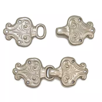 6369 Застежка пришивная, серый ГР