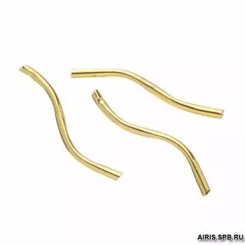 63709050 Металлическая трубочка, золото, 2*30 мм, упак./6 шт., Glorex