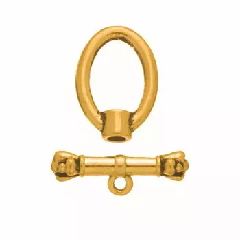 63714003 Застежка металлическая овальная 4шт золото Glorex