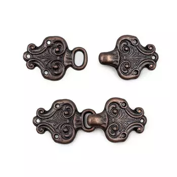 6371 Застежка пришивная, темная медь ГР