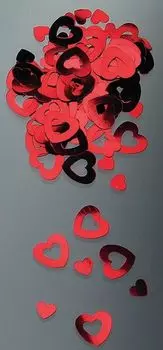 63800718 Блестки 'Сердца большие', красные, Glorex