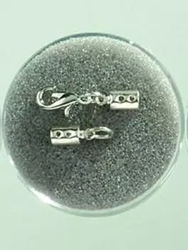 63802647 Застежка, платина 2мм, 1шт. Glorex