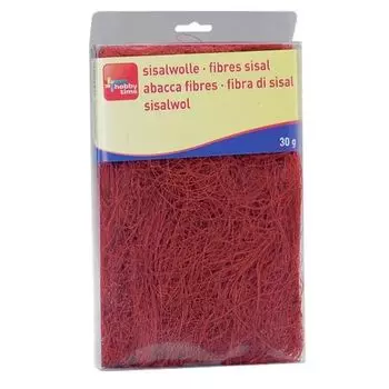 63807005 Сизаль, 30г, красный Glorex