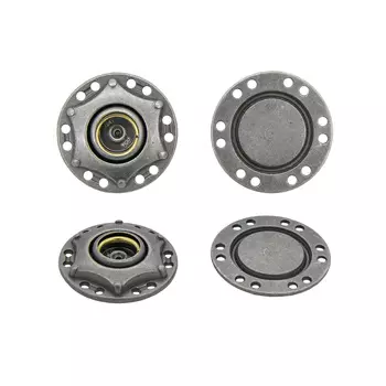 63885 Кнопка пришивная д-24мм металл, темное серебро set ГР