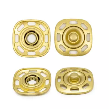63907 Кнопка пришивная д-34мм металл, матовое золото set ГР