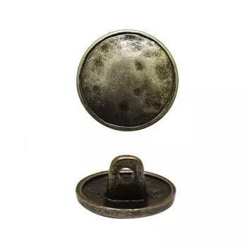 64145 Пуговица 15мм. мет.т./сер.