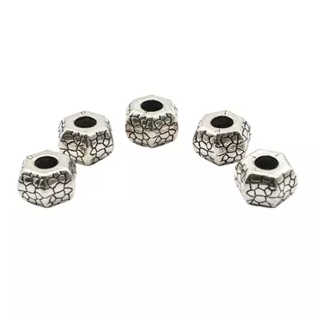 6418 Бусины под металл, 25*16 мм, упак./5 шт., 'Астра' (ст.серебро)