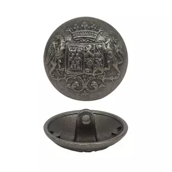 64245 Пуговица 20мм. мет.т./сер. ' 'Герб' '