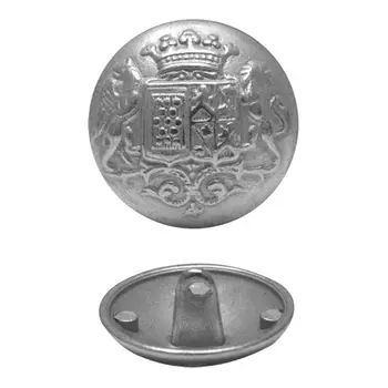 64248 Пуговица 20мм. мет.мат./сер. ' 'Герб' '