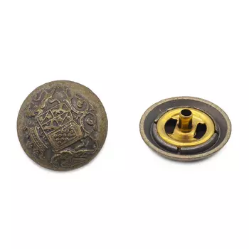 64278 Кнопка 5/20мм. мат/сер. 'Герб'