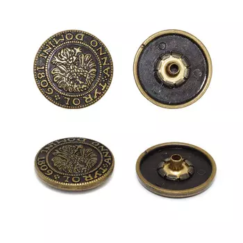 64302 Кнопка 5/20мм, 'Герб', латунь ГР