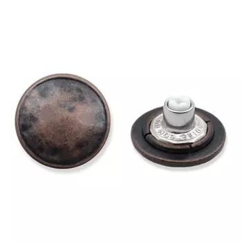 64374 Пуговица джинс. д-20мм,, т.медь ГР