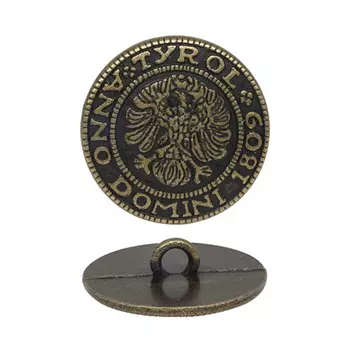 64402 Пуговица на ножке 20мм. лат. 'герб'