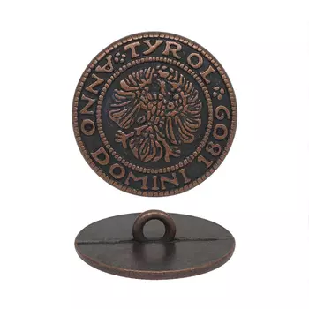 64403 Пуговица на ножке 20мм. т.медь 'герб'