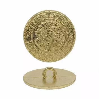 64406 Пуговица на ножке 20мм. золот. 'герб'