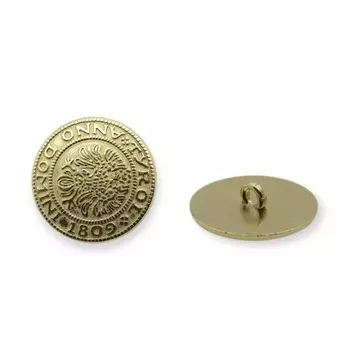 64421 Пуговица на ножке 22мм. золот. 'герб'