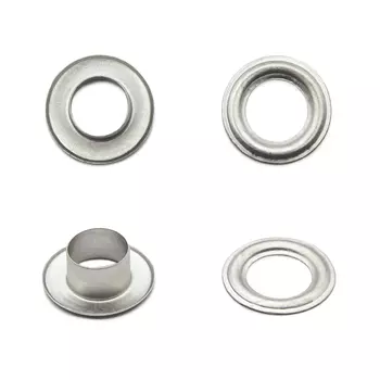 64701 Люверс д-8мм плоский, серебро ГР