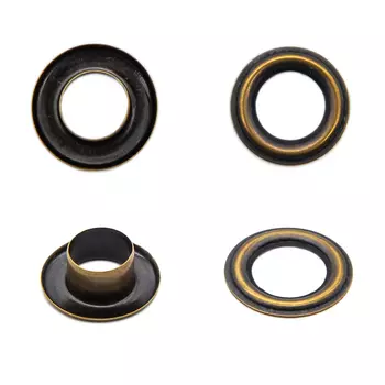 64702 Люверс д-8мм плоский, латунь ГР