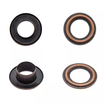 64703 Люверс д-8мм плоский, темная медь ГР