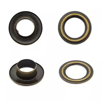 64722 Люверс д-9,5мм плоский, латунь ГР