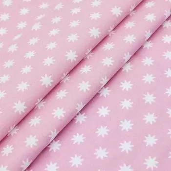 647594 Ткань коллекция 'Portofino', 48*50см, 100% хлопок Gutermann (43 розовый/белые звезды)