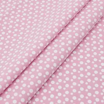 647712 Ткань коллекция 'Jersey', 48*50см, 95% хлопок, 5% эластан Gutermann (43 розовый/белый горошек)