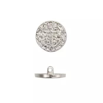 64821 Пуговица 20мм. мет.ник. 'Якорь'