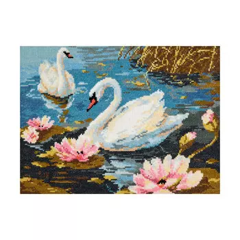 64-01 Набор для вышивания 'Чудесная игла' 'Лебединая пара', 30*21 см