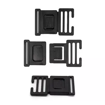 6521/22 Фастекс 40мм плоский, черный ГР